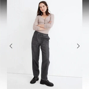 Madewell Tall Pull-On Relaxed Jean in Chelford Wash Size XS Tall